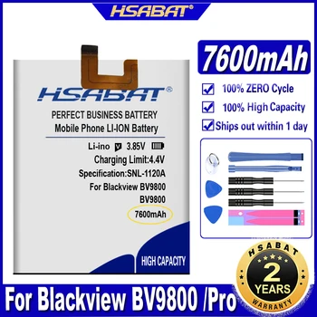 Аккумулятор мобильного телефона HSABAT DK014 емкостью 7600 мАч для Blackview BV9800/ BV9800 Pro с 6,3-дюймовыми батареями