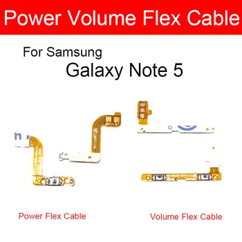 Гибкий кабель громкости и Питания Для Samsung Galaxy Note 5 SM-N920A N920F N920I N920P N920R N920V N9200 Кнопка Переключения Гибкая Лента