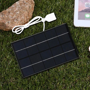 USB Солнечная панель Наружное Портативное Солнечное Зарядное Устройство мощностью 5 Вт 5 В, Быстрое Восхождение на панель, Зарядное устройство для путешествий, Генератор солнечных зарядных устройств своими руками из поликремния