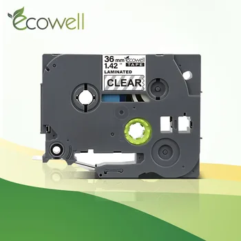 Ecowell 1шт 36 мм Совместим с 161 черной на прозрачных ламинированных этикеточных лентах 161 Лента для принтера, совместимая с принтером этикеток