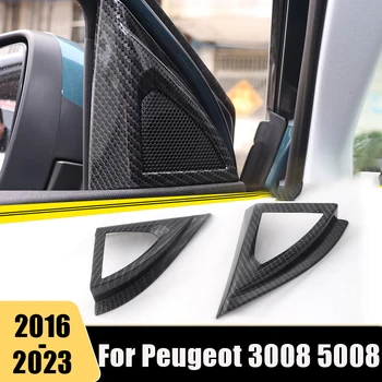Для Peugeot 3008 5008 GT 2016 2017 2018 2019 2020 2021 2022 2023 Внутренняя Отделка Окна Передней Двери Треугольник A Colum Крышка Отделка Аксессуары