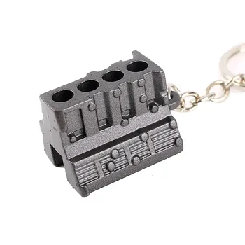 Металлический брелок для ключей JDM с 4-цилиндровым двигателем мини-формы для ключей