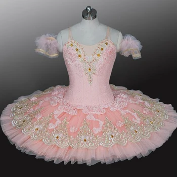 Расшитое Блестками Платье-пачка Для Балерины Для девочек, Детское Блинное платье Для танцев 