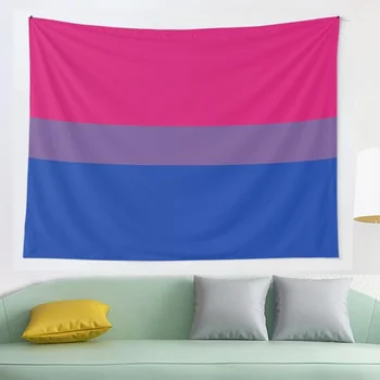 Гобелен с бисексуальным флагом, настенные гобелены для декора гостиной и спальни