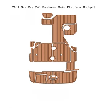 2001 Sea Ray 240 Sundacer Платформа для плавания, коврик для кокпита, коврик для пола из вспененного EVA тикового дерева