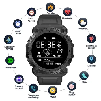 FD68S Новые смарт-часы Мужские Женские Bluetooth Smartwatch Сенсорный смарт-браслет Фитнес-браслет Подключенные часы для IOS Android