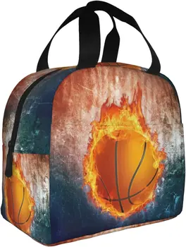 Баскетбольная сумка для ланча для мальчика, ланч-бокс для спортивной игры с мячом, сумка для хранения ланчбоксов, сумка-холодильник многоразового использования, водонепроницаемые сумки для офиса