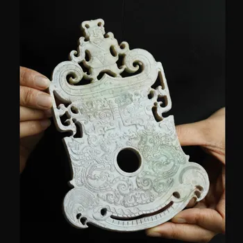 Статуэтка дракона из натурального нефрита ручной работы из Старого Китая bi a1
