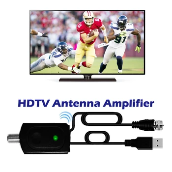 Усилитель телевизионной антенны Усиливает сигнал любого адаптера телевизионной антенны с USB-блоком питания для HDTV с высоким коэффициентом усиления и низким уровнем шума На расстоянии до 15 миль