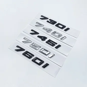 Новый Шрифт Цифры Буквы 730i 740i 745i 750i 760i Верхняя Эмблема ABS для BMW 7 Серии, Фирменная Табличка Багажника Автомобиля, Наклейка С Логотипом, Черный Хром