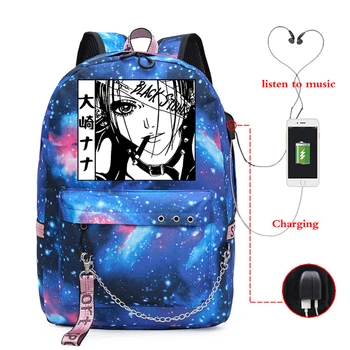 Аниме Нана Осаки Школьный рюкзак для подростка-студента 2023, новые модные сумки на плечо в стиле хип-хоп, винтажные рюкзаки с графикой манги, походные сумки