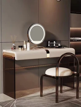 Акриловый туалетный столик современный легкий роскошный стиль в главной спальне прозрачный столик для макияжа rockboard высококлассный дизайнерский стиль