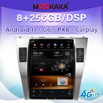 Для Toyota Camry 2007-2011 PX6 Tesla Стиль Автомобильный Радиоприемник Android 11 Мультимедийный Плеер GPS Навигация DSP Авто Стерео Головное Устройство