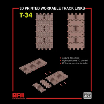 [Модель Ryefield] RFM RM-2023 1/35 T34 С 3D-печатью, пригодные для использования направляющие