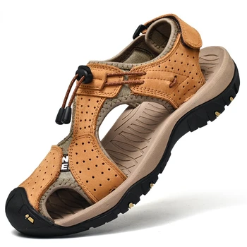 2022 Новые мужские летние сандалии, удобная повседневная обувь, большие размеры на плоской подошве, Высококачественные пляжные сандалии, Мужские Sandalias Hombre