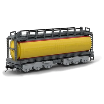 Union Pacific GTEL 8500 Tanker Building Block Model Kit MOC Railway Wagon Carriage Поезд Грузовик Грузовой Транспорт Кирпичная Игрушка В подарок