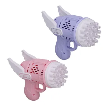 Детская электрическая игрушка для мыльных пузырей, 23 отверстия, автоматическая игрушка для мыльных пузырей с пузырьковым раствором