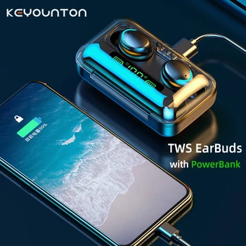 TWS Bluetooth Наушники Блок питания емкостью 2200 мАч Зарядная коробка Беспроводные наушники Стерео Спортивные наушники с дисплеем Гарнитуры с микрофоном