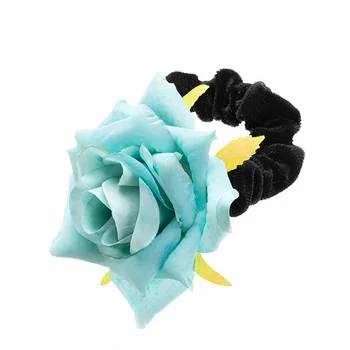 Имитация тканевой розы, галстук для волос, женские цветочные Эластичные галстуки для волос, для семьи, друзей, жены, матери, подарок Недавно