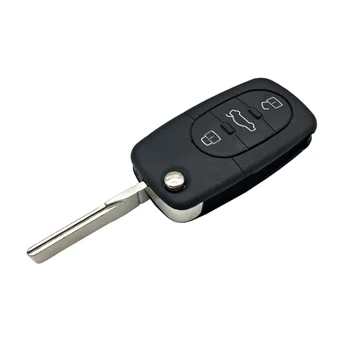 Хиндли Высококачественная Замена Флип Дистанционного Ключа Автомобиля Чехол Брелок Для Audi A4 A6 A6 A1 A3 A6L Q7 A8 Ключи Автомобиль-Стайлинг